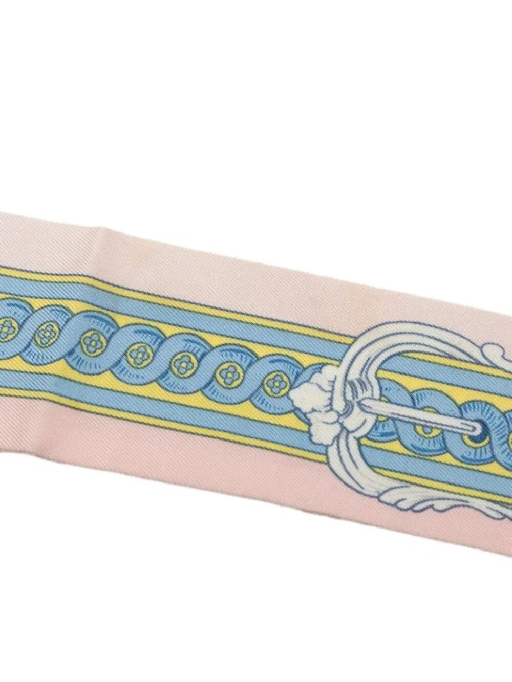 Hermes Twilly Bride de Cour Scarf Pink Multicolor Silk